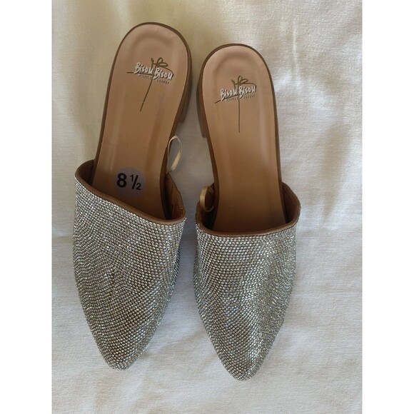 BISOU BISOU Shoes - Bisou Bisou Michele Bohbot Jeweled Sparkling Slip-On Pointed Toe Mules Size 8.5